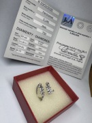 Pierścionek z białego złota z brylantami 1,00 ct | VS-SI | próba 750