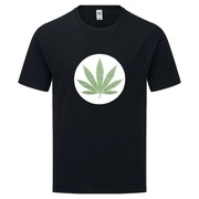 koszulka punkowa zielony liśc czarna   punk,s 