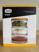 OONI Stack Pizza Szklane Słoiki Z Bambusową Pokrywką 3 Sztuk 1L