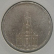 Srebrna moneta Niemcy - III Rzesza - 5 Marek 1934 r. KOŚCIÓŁ GARNIZONOWY 