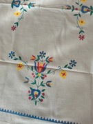 Bieżnik makatka serweta obrus vintage łowickie wzory