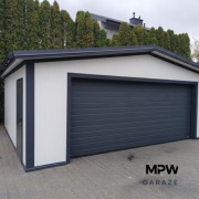 Garaż z płyty warstwowej, ocieplany, 35m²