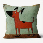 Poszewka na poduszkę 45x45 motyw czerwony pies