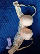 Biustonosz zolty koronkowy Push Up 85B. 80B