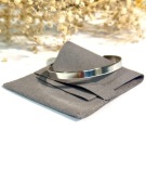 Bransoletka Cuff – Srebrzysta (stal nierdzewna 304)