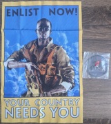 Materiałowy Plakat i Naszywka z gry Battlefield 1.