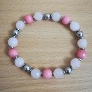 NOWA Bransoletka Jadeit Kwarc Hematyt 17,5cm