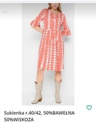 Sukienka r.40/42, 50%BAWEŁNA 50%WISKOZA