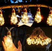 Girlanda Solarna ogrodowa łańcuch świetlny 8m LED wodoszczelna z pilotem