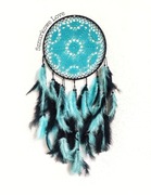 Łapacz snów dreamcatcher turkusowy czarny prezent