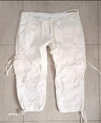 Calvin Klein Performance r. L BIAŁE SPODNIE RYBACZKI 