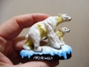 Zagraniczny magnes na lodówkę NORWEGIA misie polarne