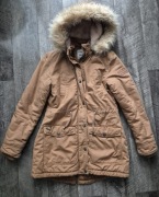 Kurtka parka zimowa kolor karmelowy roz 158/164