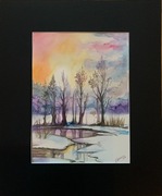 Akwarela Zima/ Winter 50x60 cm