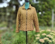 Kurtka pikowana H&M khaki L 40 oliwkowa na wiosnę jesień
