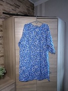 Niebieska letnia sukienka z wiskozy oversize 