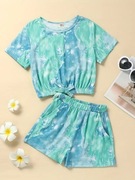 Zestaw letni dla dziewczynki spodenki i top