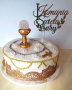 Zestaw na tort z masy cukrowej na komunię 