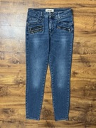 Spodnie jeansowe skinny stretch jeans z zamkami jeansy Mos Mosh W24 XS