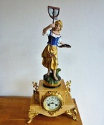 Piękny,stary francuski figuralny zegar nr 21