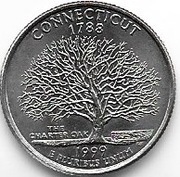 USA 25 cent 1999 D okol.         
