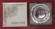 Podkładki metalowe, 12 szt, motyw roślinny, oryginalne pudełko 