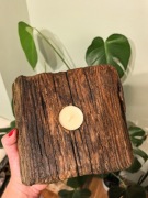 Drewniany świecznik handmade
