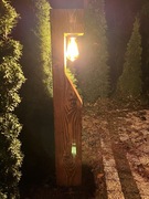 Słupek ogrodowy oświetleniowy lampa drewniana stojąca