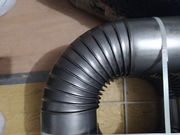 Kolano dymne piecowe 90 stopni fi 120 mm czarna stal koza piec SOLIDNE