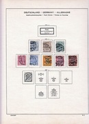 DR, Dienstmarken, 110 znaczków kasowanych na 9 kartach album. Schaubek