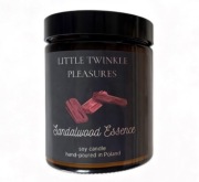 Świeca sojowa drzewo sandałowe 180 ml handmade szkło prezent