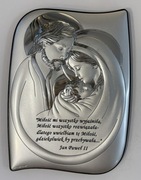 Srebrny obraz Święta Rodzina 18 cm x 13,5 cm