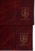 Legitymacja ministrancka - twarda oprawa