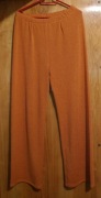 Spodnie lejące z lekkiego materiału pomarańczowe na gumkę luźne XL