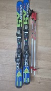 Narty Atomic 120cm, SX-7 wiązania Atomic Race rental + kijki nowe 85cm