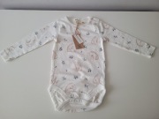 Newbie body 74 niemowlęce misie listki zwierzątka chłopiec dziewczynka