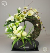 Wianek z faszyny z mchem, Stroik, Dekoracja