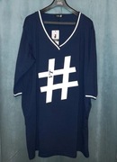 Bluzeczka 3/4 rękaw ala tunika- granatowa