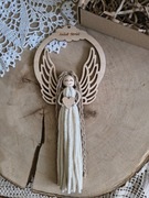 Aniołek Anioł stróż makrama zawieszka 