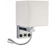 Nowoczesna lampa ścienna LED Nocna sypialnia, port USB