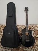gitara basowa Harley Benton B-30BK Acoustic plus pokrowiec 