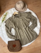 Koszula falbanka na codzień na wiosnę elegancka bawełna kobieca 40/L