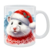 KUBEK Z CHOMIKIEM NA ŚWIĘTA, PREZENT, PERSONALIZOWANY, 24HWYS