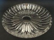 Patera szklana, talerz na ciasto, duża patera szklana, Prl, vintage