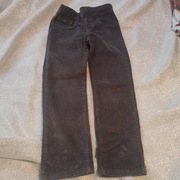 Spodnie szare, sztruksową z brokatową nutą dla dziewczynki , rozmiar 4 lata