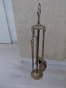 Piękny dekoracyjny zestaw do czyszczenia kominka z Holandii mosiężny