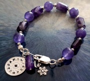 Bransoletka z ametystu handmade 