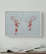 Komplet oryg. obrazów akryl. "Powiew miłości" z cert. autent.