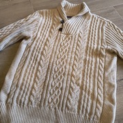 Sweter FAT FACE Vintage L warkocze ciepły 100% bawełna 