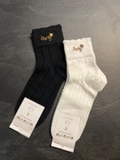 2pak skarpetki długie- czarne, białe 